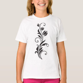 Camiseta Elegant Ornamental Floral Flower Art