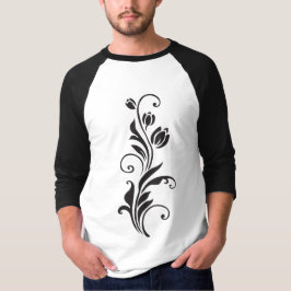 Camiseta Elegant Ornamental Floral Flower Art