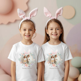 Camiseta Elegant Pastel Easter Photo T-Shirt for Kids