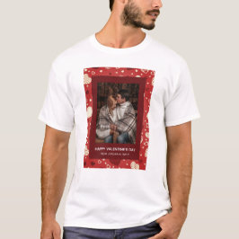 Camiseta Elegant Red Hearts Happy Valentine's Day 1 Photo