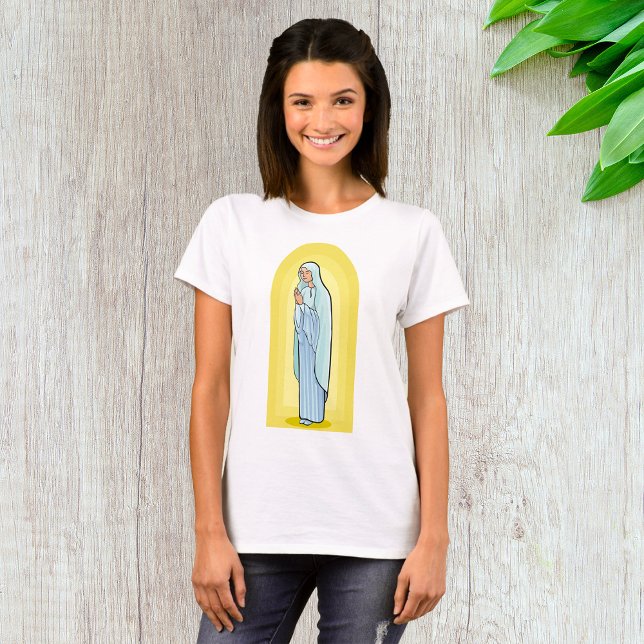 Camiseta Elegant Virgin Mary Catholic Religious (Criador carregado)