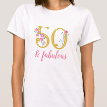 Elegante 50 e Fabuloso Floral Dourado e Rosa