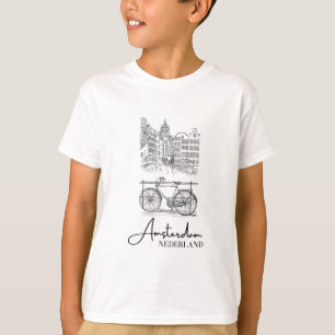 Camiseta Elegante Amsterdã Países Baixos Nederland Holanda