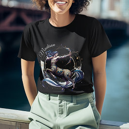 Camiseta Elegante Aquarela Sagittarius Zodiac Personalizado