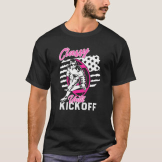 Camiseta Elegante Até o Pontapé Inicial Jogo de Futebol Ame