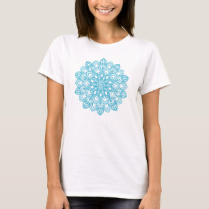 Camiseta Elegante Blue Mandala - floco de neve