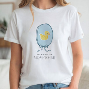 Camiseta Elegante Borracha Ducky Mãe-A-Ser Chá de fraldas