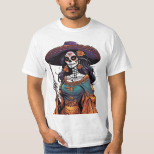 Camiseta Elegante Catrina - Día de los Muertos Art