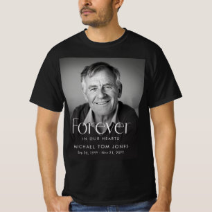 Camiseta Elegante Celebração da Vida Foto Funeral