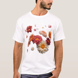 Camiseta Elegante com Buquê de Flores Silvestres F