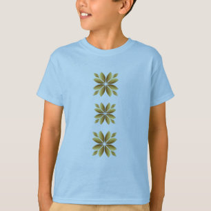 Camiseta Elegante com Padrão Floral Geométrico Dou