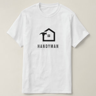 Camiseta Elegante Construção Preto e Branco Faz-tudo
