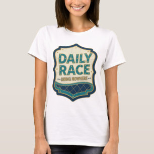 Camiseta Elegante Corrida Diária de Ouro SEM DESTINO