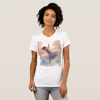 Camiseta Elegante de Bailarina em Aquarela – Et Fé