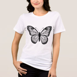 Camiseta Elegante de Borboleta para Mulheres