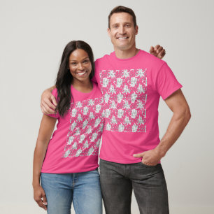 Camiseta Elegante Design botânico sem costura