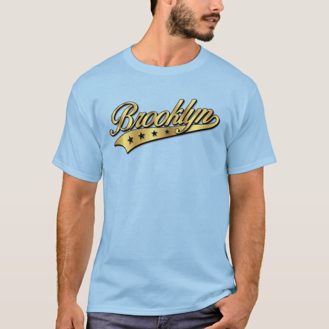Camiseta Elegante Design do logotipo Swoosh Brooklyn (Frente)