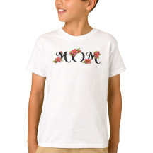 Elegante Design Tipográfico "MÃE" com Flores