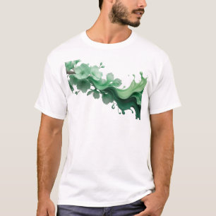 Camiseta Elegante e Estiloso Arte VESTÍVEL de FLOR ABSTRATA