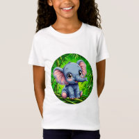 Elegante elefante de desenho animado