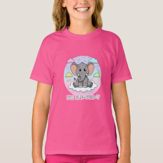Camiseta Elegante Elefante na Nuvem - Sou Ele-Fun-t Piada