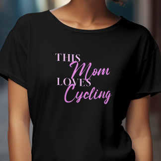 Camiseta Elegante Esta Mãe adora andar de bicicleta para a