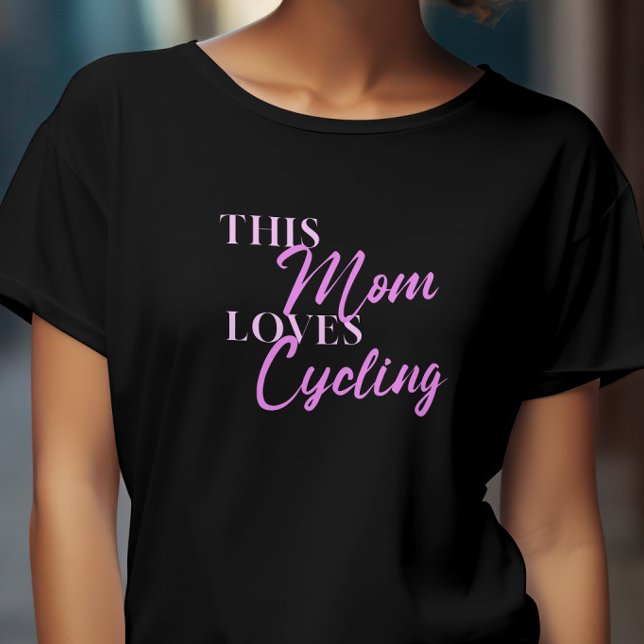 Camiseta Elegante Esta Mãe adora andar de bicicleta para a  (Criador carregado)