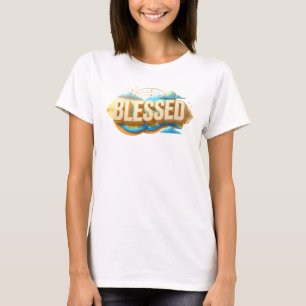Camiseta Elegante Estampa Criativa BLESSED
