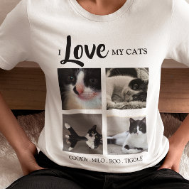 Camiseta Elegante | Eu Amo Meu | Gato | Foto