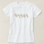 Camiseta elegante floral de casamento primavera NOIVA Chá d<br><div class="desc">***este design faz parte de uma coleção***</div>