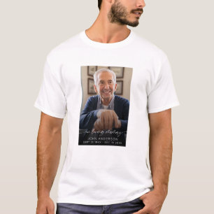 Camiseta Elegante Foto de Funeral Em Memória Amorosa