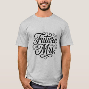 Camiseta Elegante Futuro Sra. Tipografia Vintage