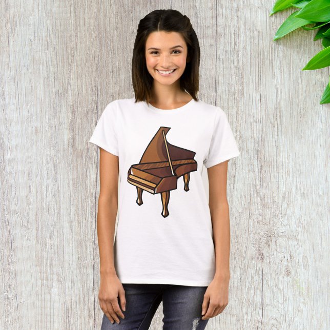 Camiseta Elegante Grand Piano Music Lovers Design (Criador carregado)