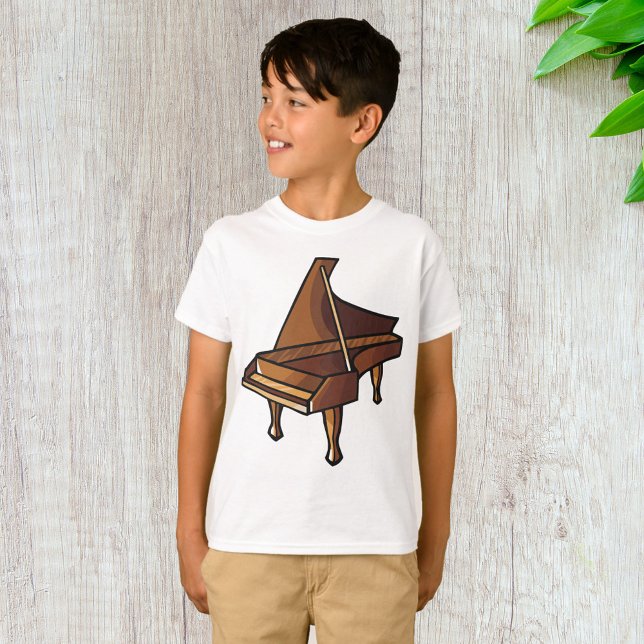 Camiseta Elegante Grand Piano Music Lovers Design (Criador carregado)