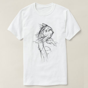 Camiseta Elegante Koi Fish Abstrato Sketch