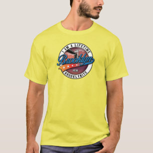Camiseta Elegante Mínimo do Logotipo Brooklyn Amarelo Desig