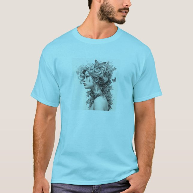 Camiseta Elegante Moderno Simples Personalizar Adicione Sua (Frente)