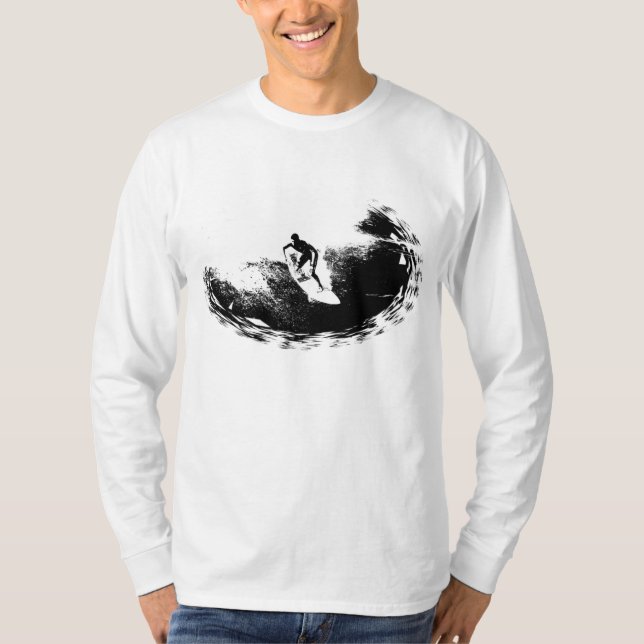 Camiseta Elegante Moderno Surfer Trendy Modelo Art (Frente)