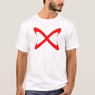 Camiseta Elegante Monograma de Letra Vermelha X