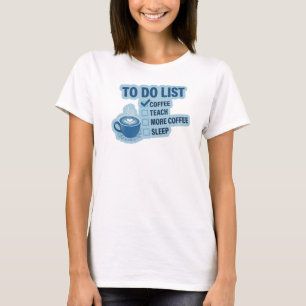 Camiseta Elegante Motivo Artístico Azul CAFÉ PRIMEIRO DEPOI