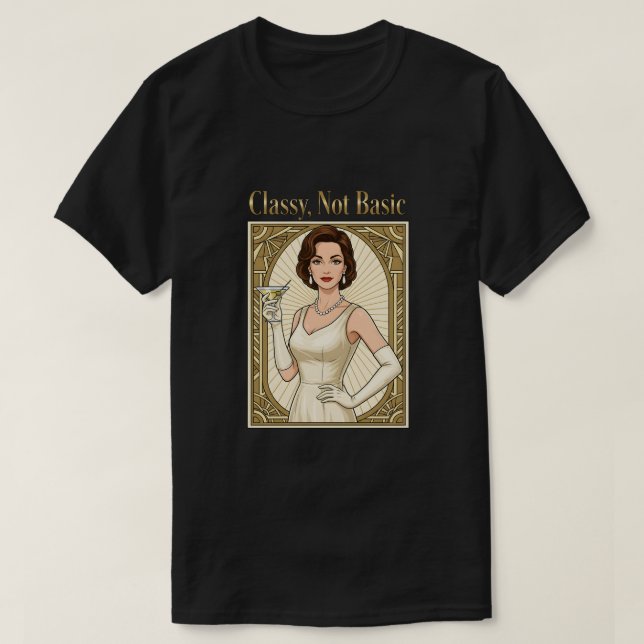 Camiseta Elegante, Não Básico (Frente do Design)