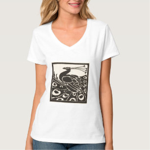 CAMISETA ELEGANTE PAVÃO PRETO E BRANCO