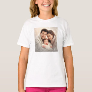 Camiseta Elegante Personalizado Adicione Sua Própria Foto c