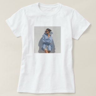 Camiseta Elegante Personalizado Adicione Sua Própria Foto f