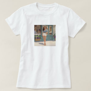 Camiseta Elegante Personalizado Adicione Sua Própria Foto f
