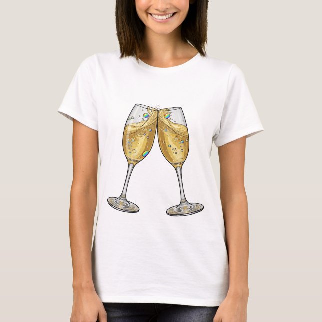 Camiseta Elegante Prata CHEERS Design Moderno (Frente)