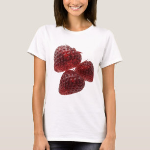 Camiseta Elegante Prata TRÊS MORANGOS VERMELHOS Design Pers