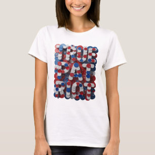 Camiseta Elegante Prata TRUE PATRIOT RIOT Impressão
