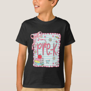 Camiseta Elegante Pré-escolar Volta às Aulas Coquette Laço
