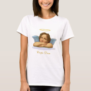 Camiseta Elegante Querubim de Rafael & Caligrafia de Carpe
